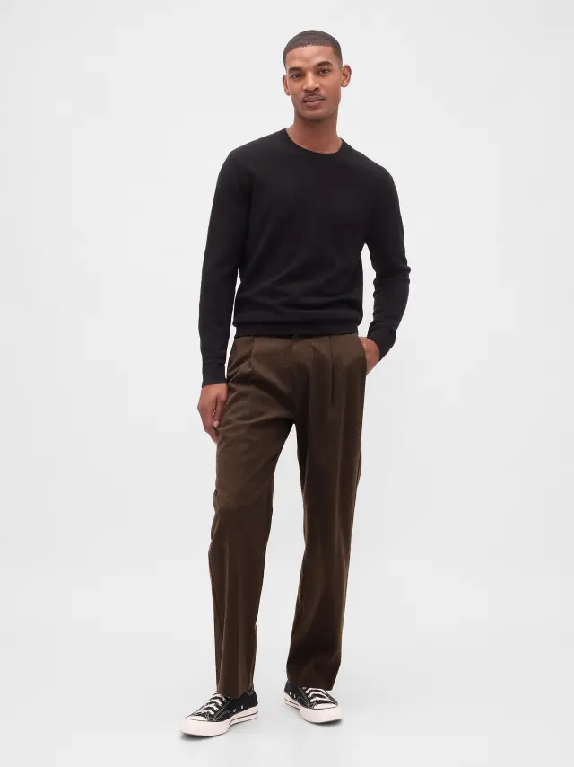 365 Wool-Blend Relaxed Παντελόνι BROWN HEATHER
