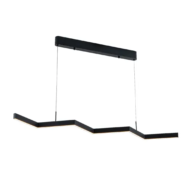 ΚΡΕΜΑΣΤΟ ΦΩΤΙΣΤΙΚΟ LED ACA KY011AD25BK ZIGZAG ΑΜΜΩΔΕΣ ΜΑΥΡΟ ΑΛΟΥΜΙΝΙΟ + ΣΙΛΙΚΟΝΗ 30W 2800K-3200K-4000K 1200LM IP20 1200MM / KY011AD25BK