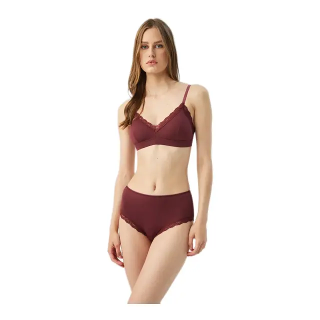 Minerva Γυναικείο Slip Culotte Modal Fimelle Elegance, Χρώμα Μπορντό 3