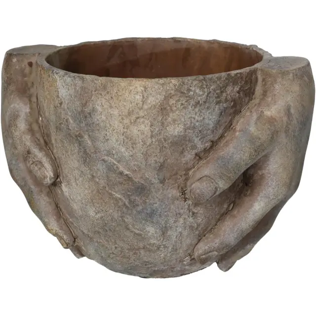 Κασπώ Χέρια Καφέ Τσιμέντο 24.5x17.5x16.5cm