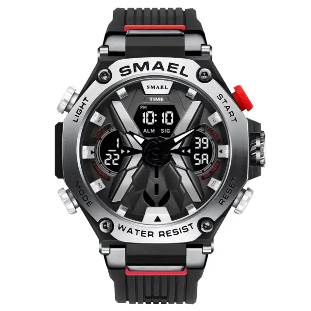 SMAEL Digital Watch Multi Function Sports Silver
