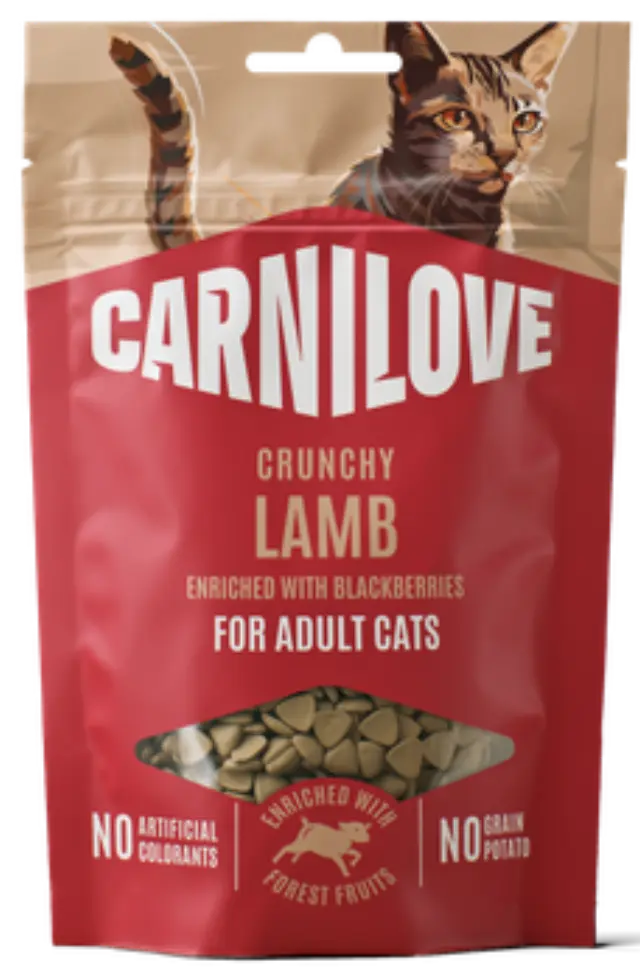 Carnilove Crunchy Snack Γάτας Lamb with Blackberries 50gr Μονόχρωμο