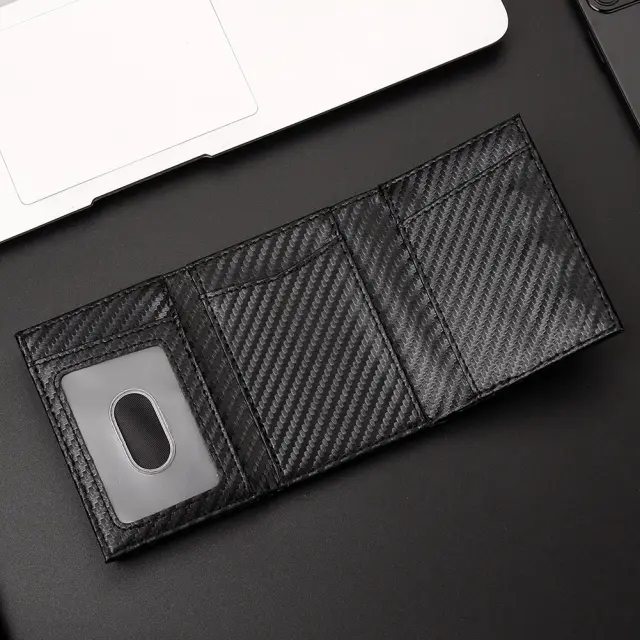 Πορτοφόλι CarbonFiber Μαύρο RFID AirTag 3