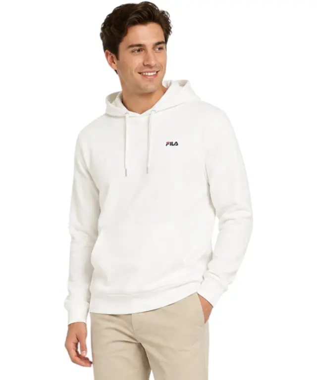 Fila - Ανδρική Μπλούζα Φούτερ Με Κουκούλα Lumezzane FAM0875-10001 Λευκό