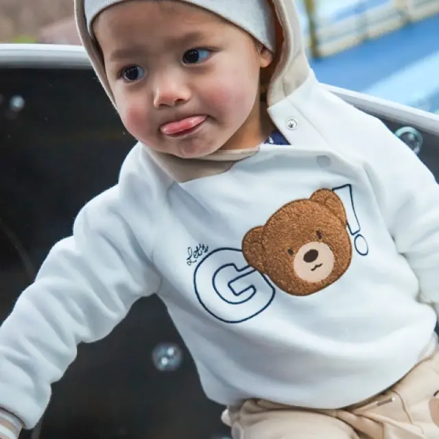 Baby 6 μηνών έως 4 ετών Φούτερ κρεμ - 2Ε