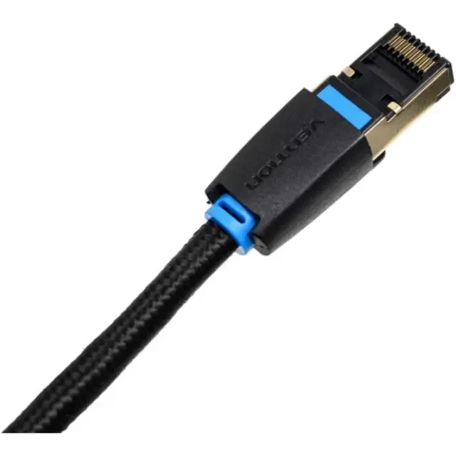 VENTION Cotton Braided Cat.8 SFTP Patch Cable 2M Black (IKGBH) (VENIKGBH)