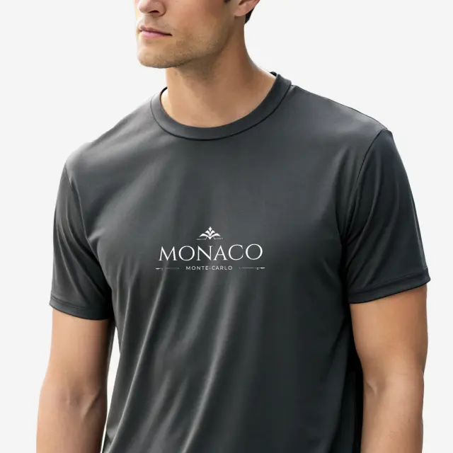 T-shirt Noshame® Ανθρακί με τύπωμα Monaco - 122564 - XXL