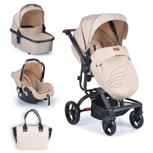 Πολυκαρότσι 3 in 1 Με Πορτ Μπεμπέ Ellada Beige Cangaroo 3800146235611