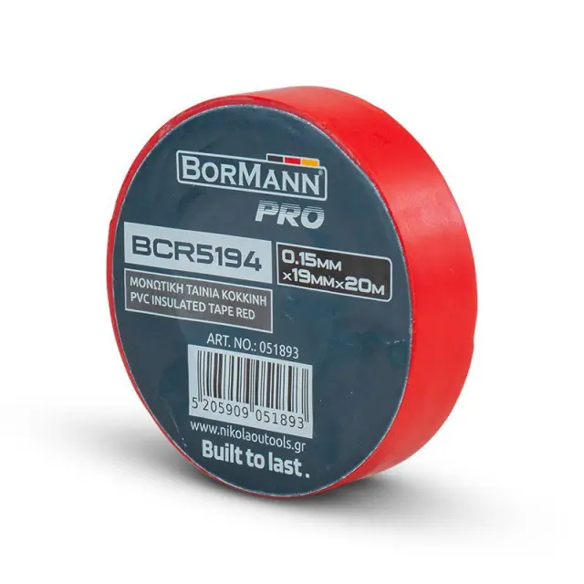 Bormann Pro BCR5182-10 - Μονωτική ταινία κόκκινη (050896) 2