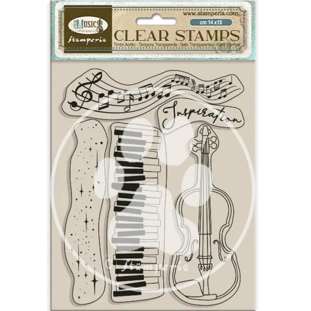 Σφραγίδα Stamperia 14×18 cm, Music, Violin
