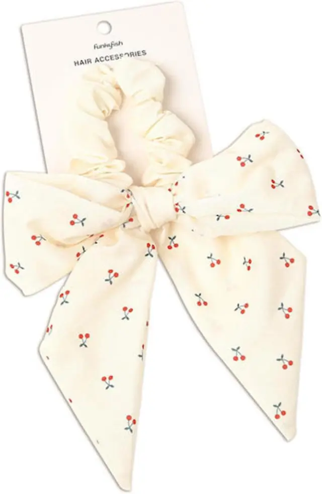 Λαστιχάκι Μαλλιών Φιόγκος Hair Tie Bow Cherry Blossom / 300-31004 (FUNKYFISH)