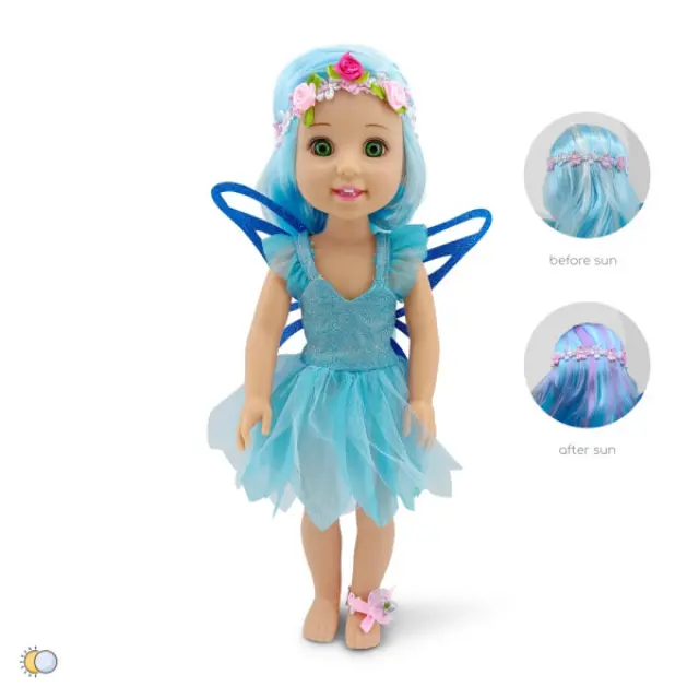Moni Toys Κούκλα 38 cm Doll Fairy blue 3801005600991 2