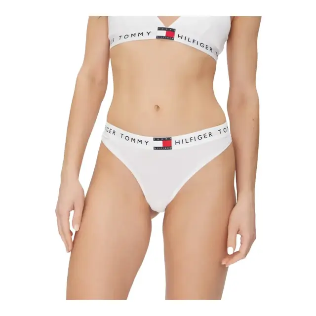 Tommy Hilfiger Γυναικείο String Classic Thong Repeat Logo Waistband, Χρώμα Λευκό
