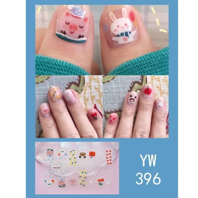 Αυτοκόλλητα νυχιών 12τμχ - Nail stickers 12pcs 091107 2