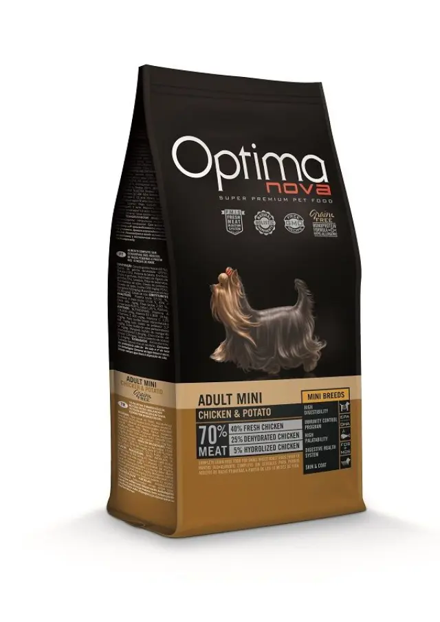 Optima Nova Adult Mini Chicken & Potato Ξηρά Τροφή Σκύλου με Κοτόπουλο & Πατάτα Χωρίς Σιτηρά 2kg