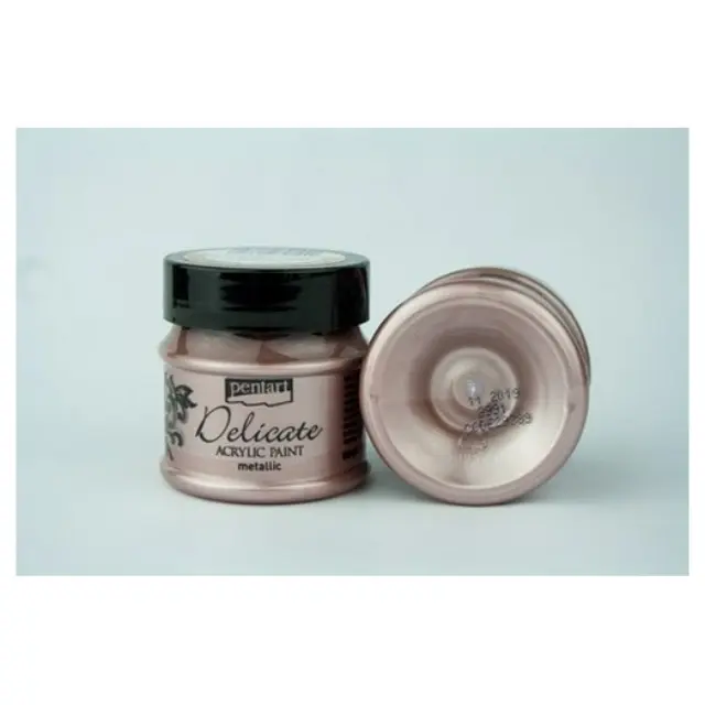 Delicate acrylic paint metallic 50ml Pentart - Rose Gold