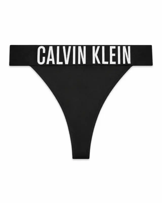 Calvin Klein Γυναικείο Bikini Bottom String High Leg Μαύρο - XL