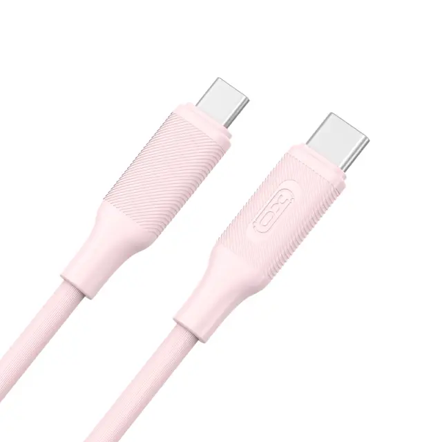 XO NB-Q265B PD 60W Type-C σε Type-C Μινιμαλιστικό Καλώδιο (Ροζ) 16.005.0309 2