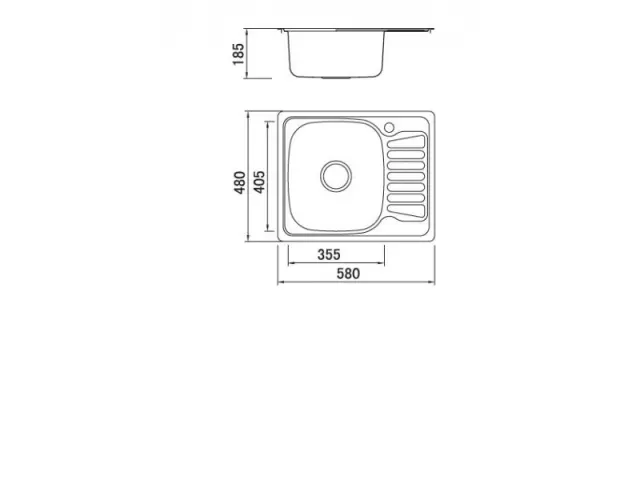 Νεροχύτης κουζίνας BL 896 KARAG 58x48x18cm 2