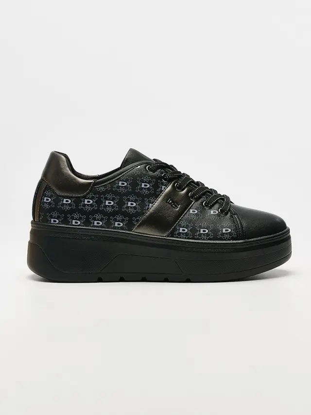 Donna Serena Sneakers Γυναικείο δέρμα Μαύρο DSE/5528 NERO 3