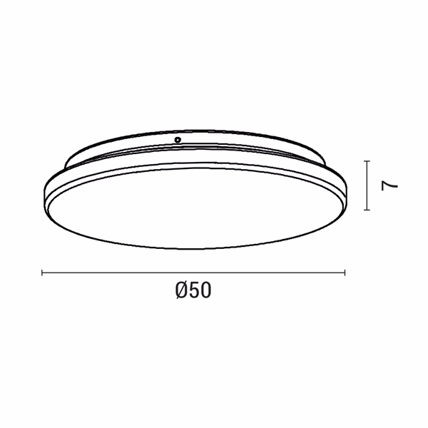 Πλαφονιέρα LED 36W Φ500 3CCT NUIVIA Λευκή 3