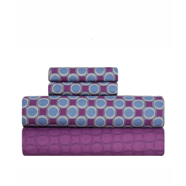 Σετ Σεντόνια Υπέρδιπλα 4 Τεμαχίων Kentia Chaos Mauve-Grey-Orange 240x270 3