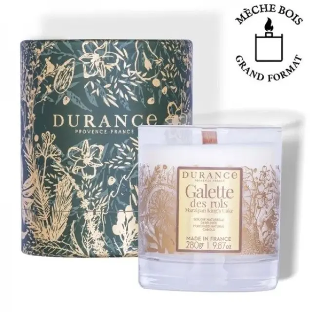 Durance candle King s Cake -Noel 2024-Αρωματικό Κερί με ξύλινο φυτίλι 280g