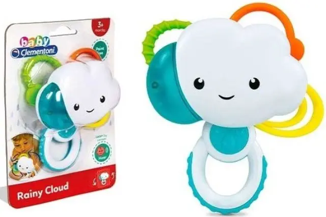 Baby Clementoni Βρεφικό Παιχνίδι Οδοντοφυΐας-Κουδουνίστρα Συννεφάκι (1000-17324)
