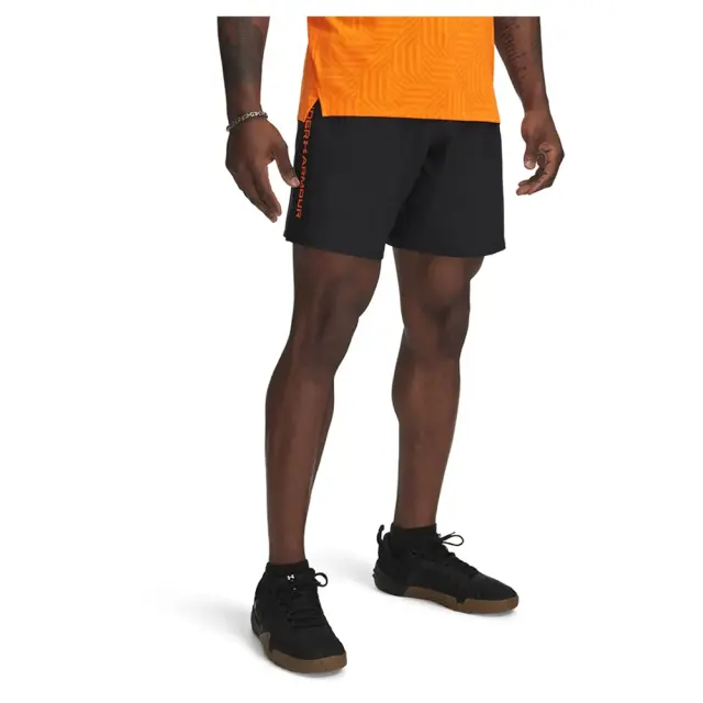 Under Armour Woven Shorts (1383356-006) - Μαύρο-Πορτοκαλί