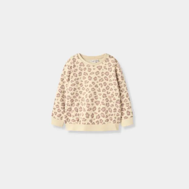 Παιδικό Φούτερ Κορίτσι Name It Fleece – Leopard Summer Sand - 18-24 μηνών