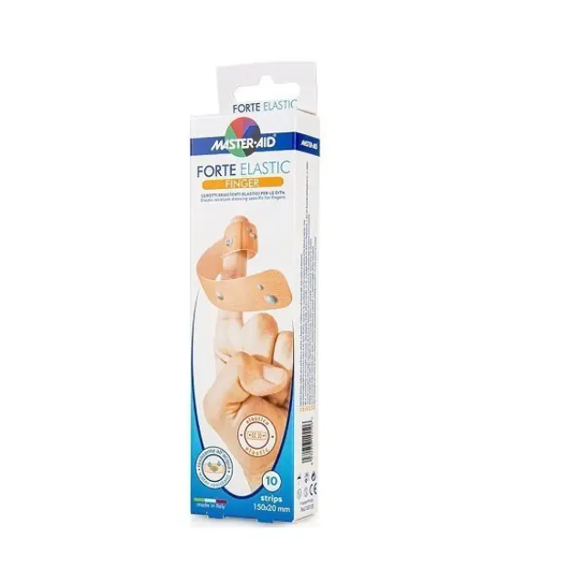 Master Aid Forte Elastic Finger Αυτοκόλλητη Ελαστική Γάζα για Δάχτυλο (150x20mm) 10 τεμάχια