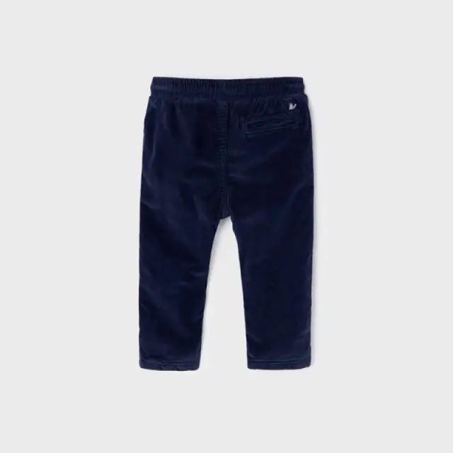 Mayoral Baby Παντελόνι Μικροκοτλέ Jpgger Fit Ecofriends Χρώμα 10 Μπλε Σκούρο (12-02532-010) Μπλε - 18 μηνών 3