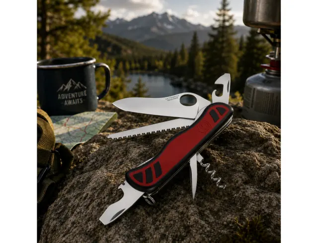 Ελβετικός Σουγιάς Victorinox Forester M Grip με 10 λειτουργίες και μήκος 11.1cm - Red 0.8361.MC