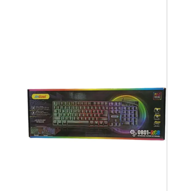Andowl Q-801 Gaming Πληκτρολόγιο με Φωτιζόμενα πλήκτρα (Αγγλικό US) 3