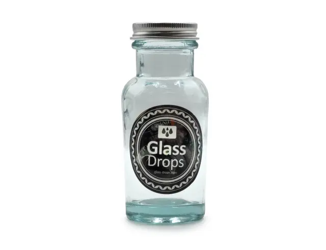 Δοχείο με καπάκι Glass Drops Storage (5784) Aπό 100% ανακυκλωμένο γυαλί, Xωρητικότητας 90ml, Διαστάσεων Ø 5 x Υ 11 cm 5784 3