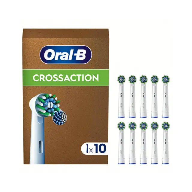 Oral-B Ανταλλακτικές Κεφαλές Ηλεκτρικής Οδοντόβουρτσας Cross Action Economy Pack 10τεμ