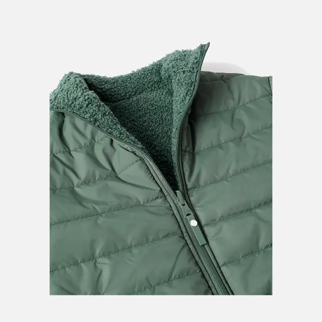 Zippy Αναστρέψιμο Μπουφάν Puffer Sherpa Λαδί για Αγόρι 3