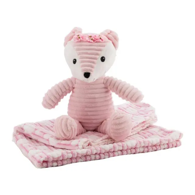 FreeON Free2Play My Cuddly Friend Κουβέρτα Αγκαλιάς 90x75cm με Λούτρινο Αλεπουδάκι Lora 0+ Μηνών