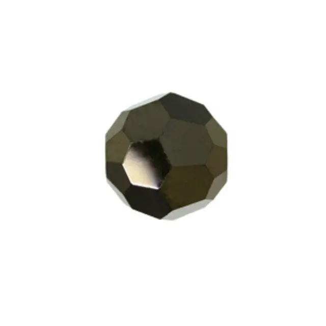 Swarovski 5000 Faceted Round Jet Nut 2x 6mm - 10τεμ