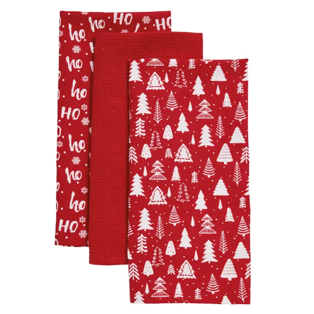 Das Home Christmas Ποτηρόπανα Σετ 3 τεμ. 45x65 0910 Red 3