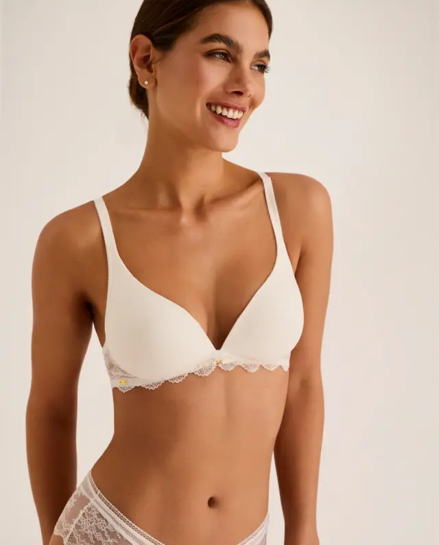 Selmark Manuela Σουτιέν Bralette Με Ελαφριά Ενίσχυση Ιβουάρ 2