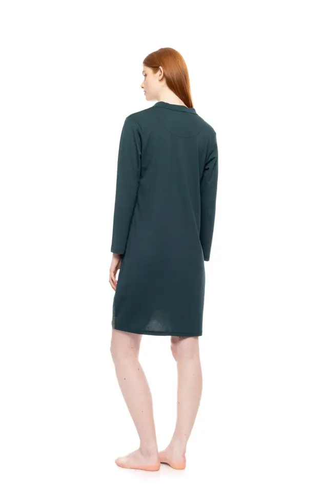 W1757 - Dark Green - NIGHTGOWN NIGHT LOVERS SOLID 3