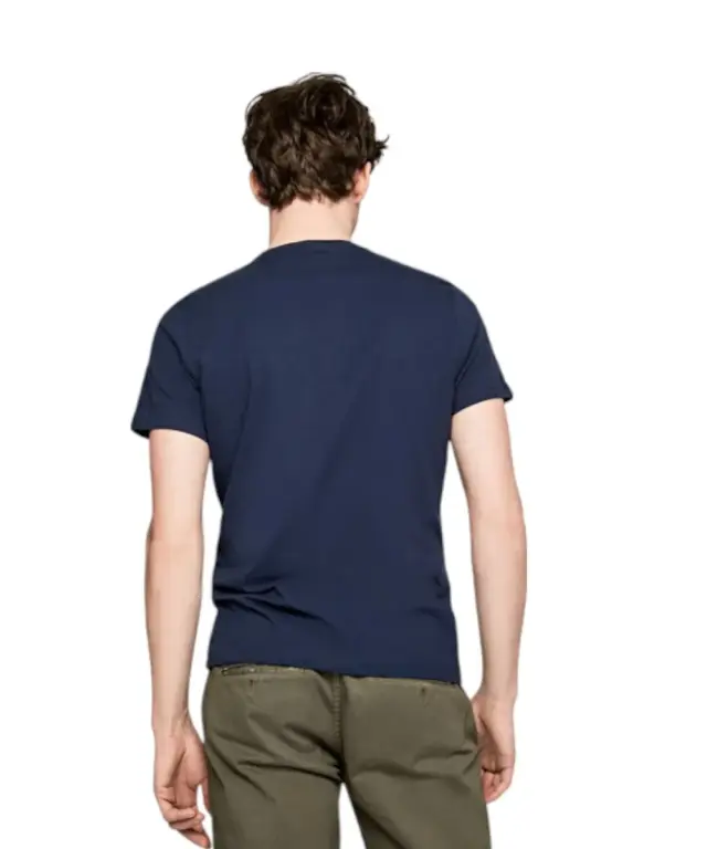 Pepe Jeans - Ανδρικό T-shirt Original Stretch PM508210-595 Μπλε Σκούρο 2