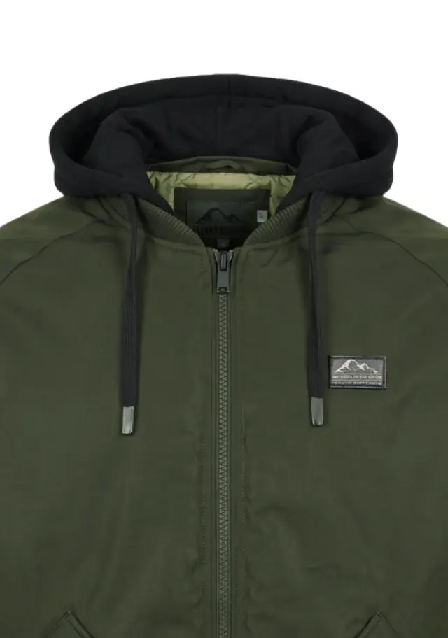 Funky Buddha ανδρικό μπουφάν bomber με τσέπη στο μανίκι FBM014-022-01-2