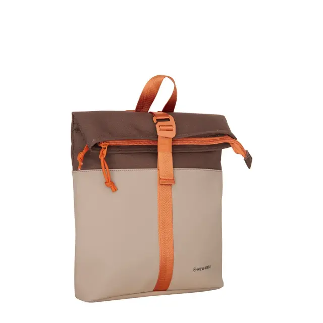 New Rebels Ferron Los Angeles Roll-Top Backpack (S): Coffee