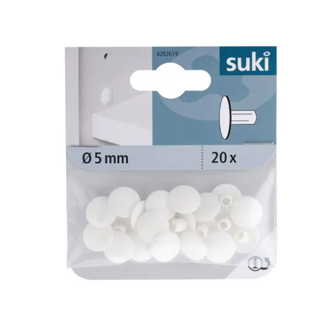 Καπάκι Λευκό Πλαστικό Φ5mm 2