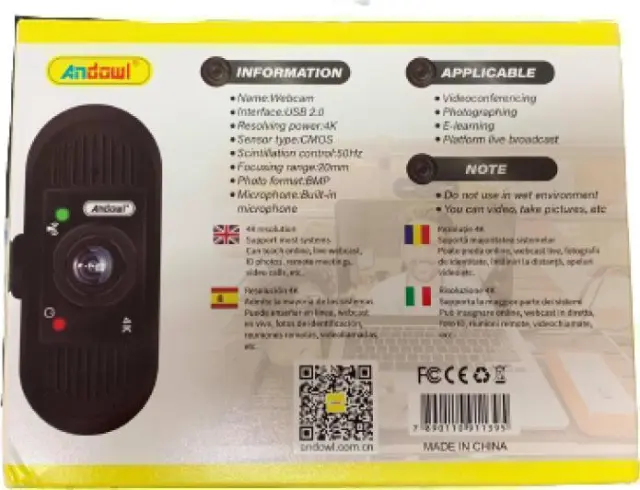 Andowl Q-T121 Web Camera 2K 2