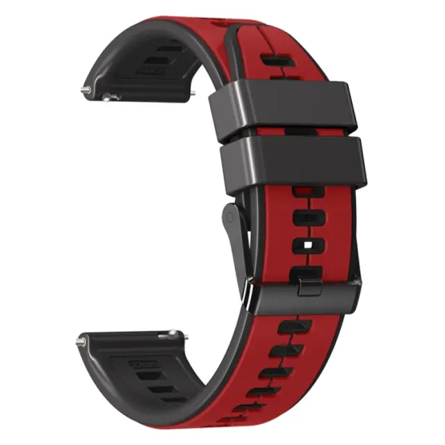 Dual Colour Λουράκι για Smartwatch 22mm-Red/Black OEM 2