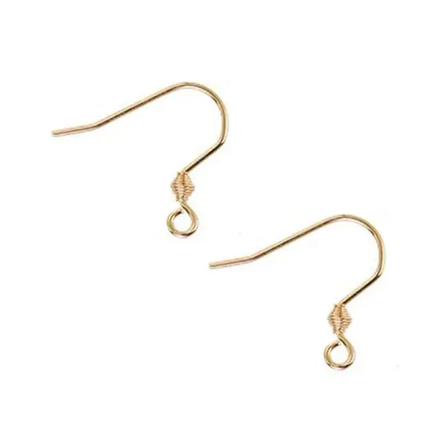 Σκουλαρίκι Hook 17mm με Σπείρα Ανοξείδωτο Ατσάλι 304 Golden - 10τεμ