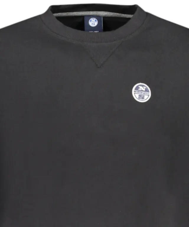 North Sails - Ανδρικό Φούτερ Hoodie Regular Fit 993022-000-0999 Μαύρο 3